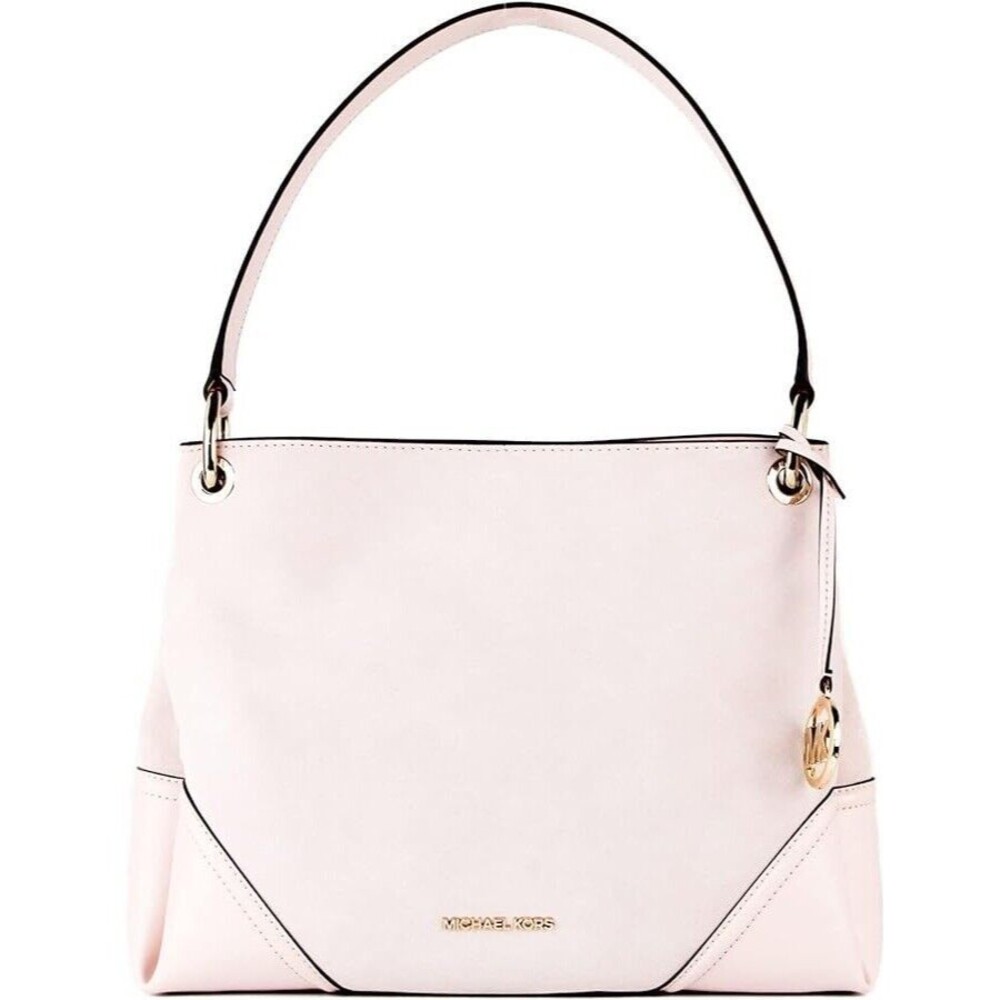 2 Pcs -Michael Kors Nicole In Powder Blush AND Jet Set Trifold Wallet In Blossom - Picture 1 of 8